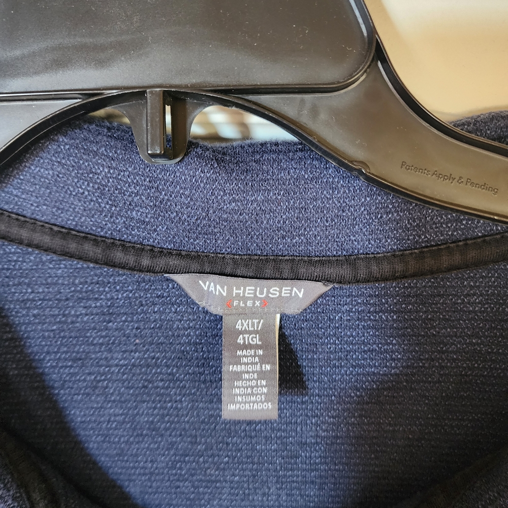 Van Heusen Men's Navy Zip-Up Sweater - Picture 2 of 4